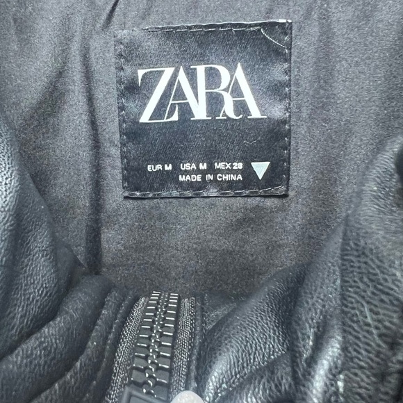 Zara Faux Leather Puffer Coat - Picture 8 of 8